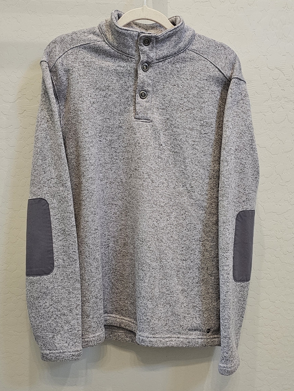 Merrell Light Gray Knit Pullover with Subtle Logo